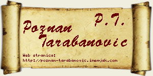 Poznan Tarabanović vizit kartica